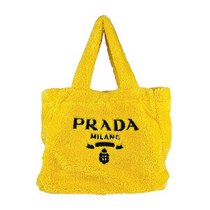 Prada Terry Tote Bag Pile Yellow